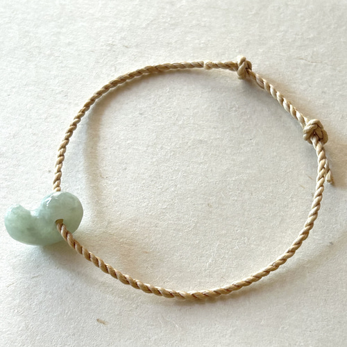 古代勾玉】本翡翠 精麻より紐ブレスレット C ブレスレット Sawre Rera