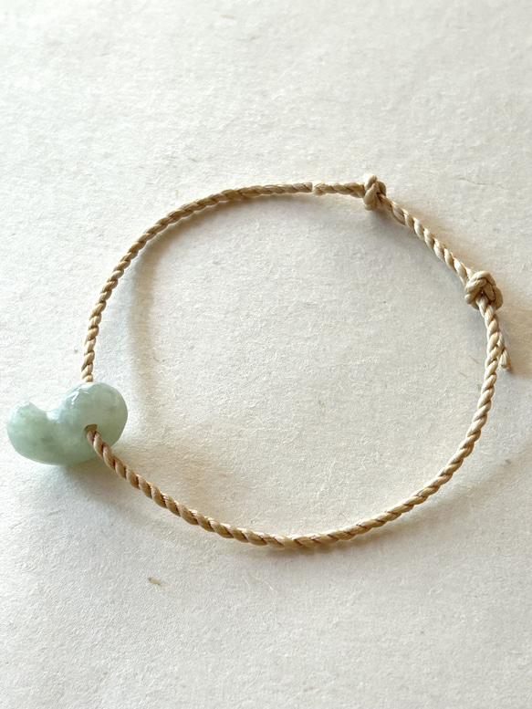 古代勾玉】本翡翠 精麻より紐ブレスレット C ブレスレット Sawre Rera