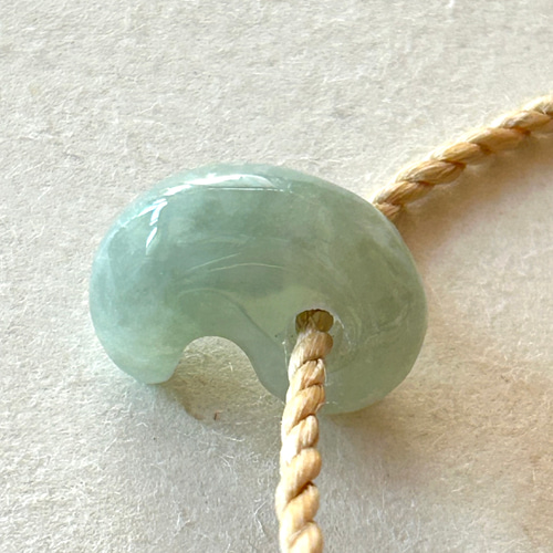 古代勾玉】本翡翠 精麻より紐ブレスレット C ブレスレット Sawre Rera