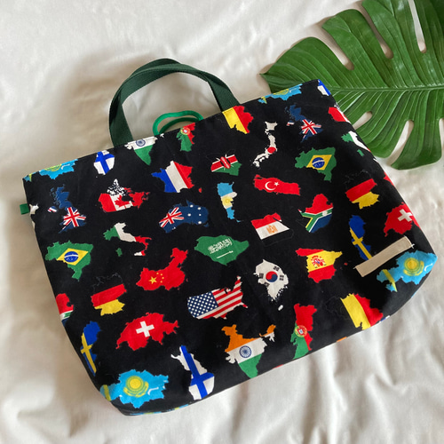 床につかない！！】入園入学レッスンバッグ手提げ絵本袋リバーシブル71