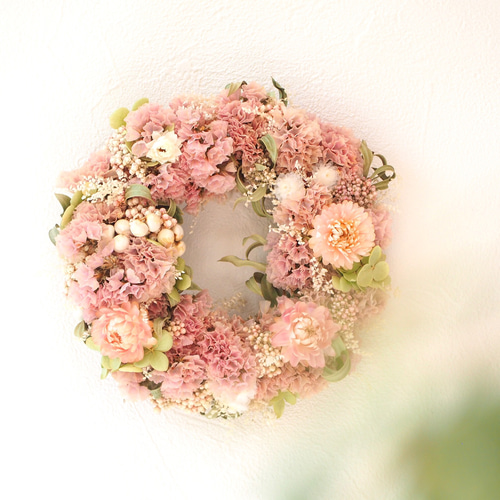 スターチスのリース -pink- | the dryflower