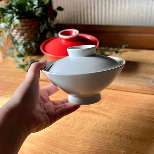 麦山窯】大きめ蓋付き茶碗 お茶漬け茶碗 茶碗・めし碗