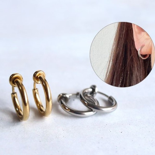 ☆新作☆ピアスみたいなイヤリング 錆びないサージカルステンレス