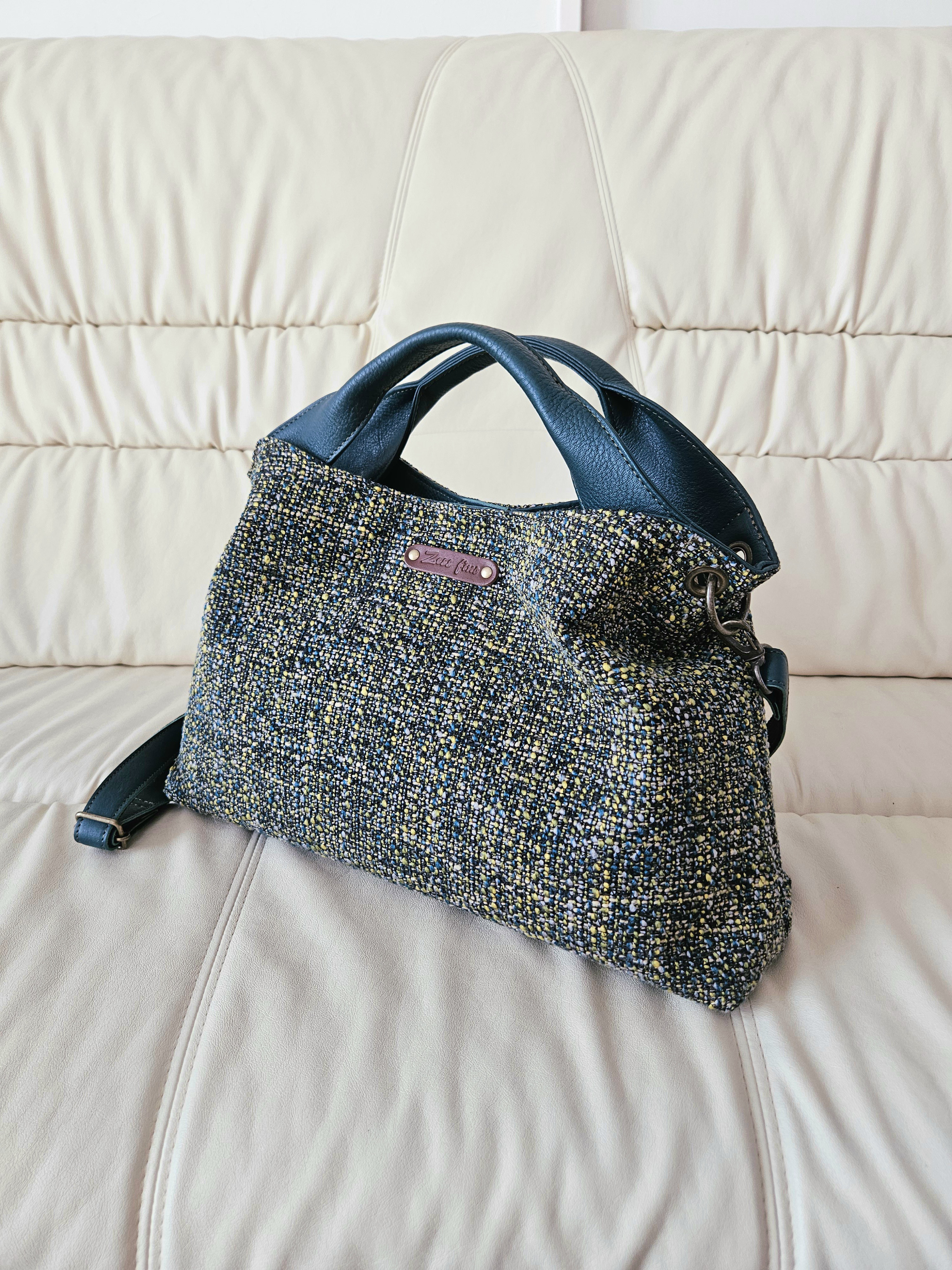 新色日本製 フォレストグリーンシリーズ　 ツイードとスイジン×ヌメ革の2way　お店では出会う事の出来ない組み合わせ❗