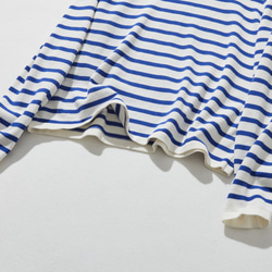 ★現貨★ 經典條紋針織長袖毛衣，配色協調，白色和藍色，240918-1 第13張的照片