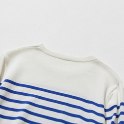 ★現貨★ 經典條紋針織長袖毛衣，配色協調，白色和藍色，240918-1 第16張的照片