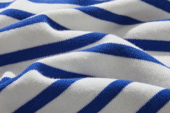 ★現貨★ 經典條紋針織長袖毛衣，配色協調，白色和藍色，240918-1 第19張的照片