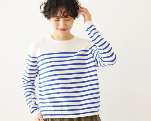 ♡新品タグ付♡　ルフィル　ヴィスストレッチニットポンチョ　ホワイト　ボーダー ♡新品タグ付♡ルフィルヴィスストレッチニットポンチョホワイト