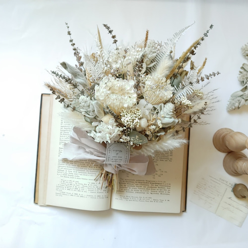 レースフラワーのブーケ 結婚祝い 誕生日プレゼント 記念日 贈呈 送別