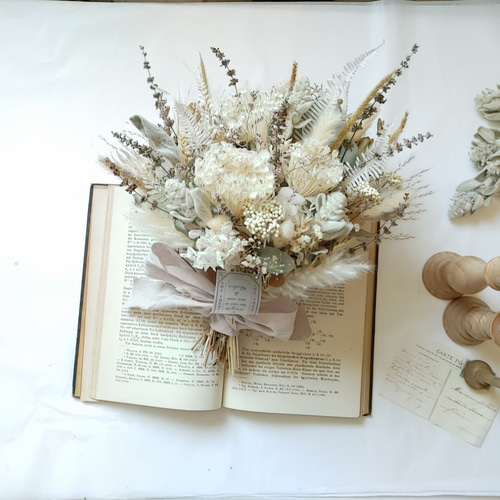 レースフラワーのブーケ 結婚祝い 誕生日プレゼント 記念日 贈呈 送別