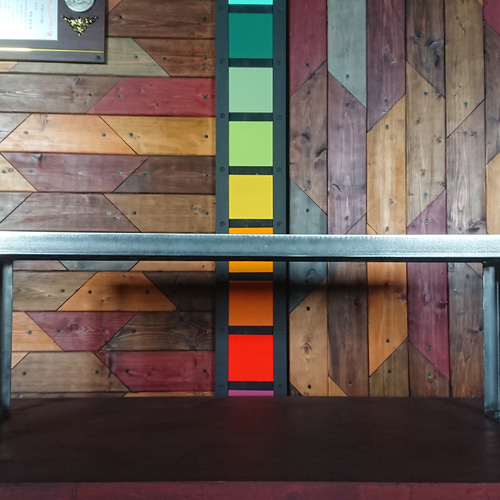 無塗装でアイアンなシューズラック♪ 300×900×300mm Π型 棚