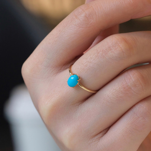 ターコイズリングk18 指輪・リング パール大好き(購入前にコメント