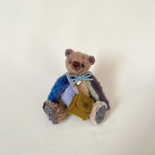 手のひらサイズのテディベア（オトナ色マルチ） ぬいぐるみ POLARIS