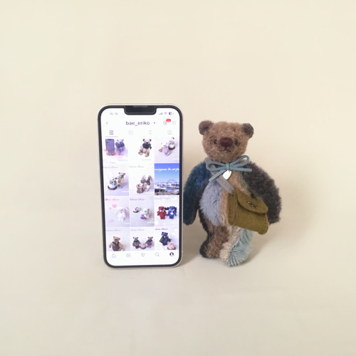 手のひらサイズのテディベア（オトナ色マルチ） ぬいぐるみ POLARIS