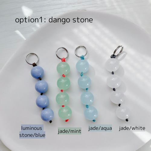 big heart stone / stone 選べる天然石 ハートストーン バッグチャーム