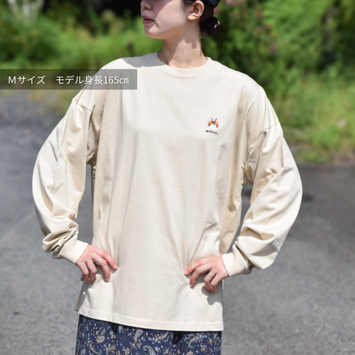 刺繍Tシャツ 刺繍 ロンＴ Ｔシャツ 長袖 ねこ ネコ 楽天市場】Tシャツ 長袖 ロンT メンズ レディース ねこ ネコ
