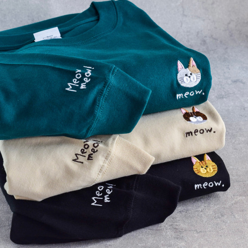刺繍Tシャツ 刺繍 ロンＴ Ｔシャツ 長袖 ねこ ネコ 楽天市場】Tシャツ 長袖 ロンT メンズ レディース ねこ ネコ
