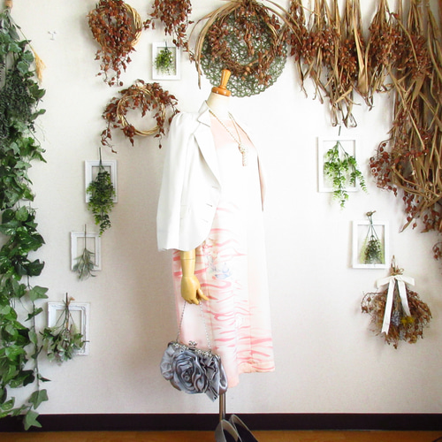 大きめサイズ】着物ドレス◎和蘭◎細見え縦長シルエット&オール  