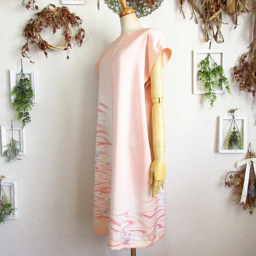 大きめサイズ】着物ドレス◎和蘭◎細見え縦長シルエット&オール  