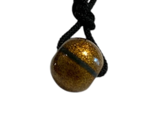 輪島塗 漆玉 ペンダントトップ【優華JAPAN 】丸型 朱塗 金梨地(きん