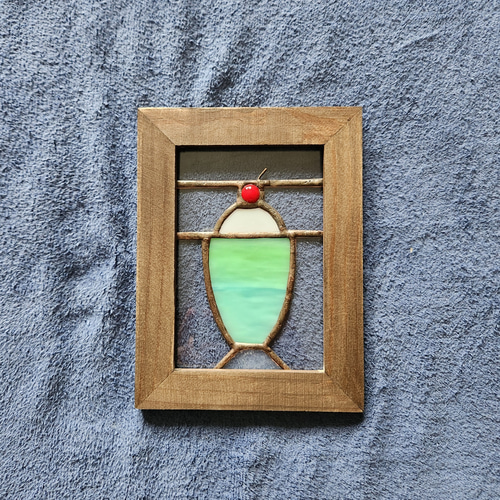 ステンドグラス アンティーク調 レトロなパネル 置物 壁掛け可能