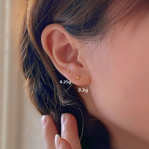 24K(片耳)K24純金丸玉スタッドピアス 24金ピアス つやあり24K 24K(片耳)K24純金丸玉スタッドピアス 24金ピアス つやあり24K