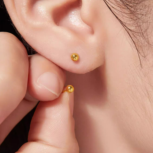 24K(片耳)K24純金丸玉スタッドピアス 24金ピアス つやあり24K 24K(片耳)K24純金丸玉スタッドピアス 24金ピアス つやあり24K