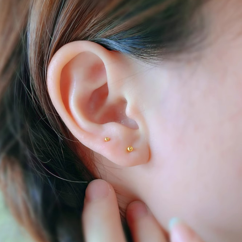 24K(片耳)K24純金丸玉スタッドピアス 24金ピアス つやあり24K 24K(片耳)K24純金丸玉スタッドピアス 24金ピアス つやあり24K