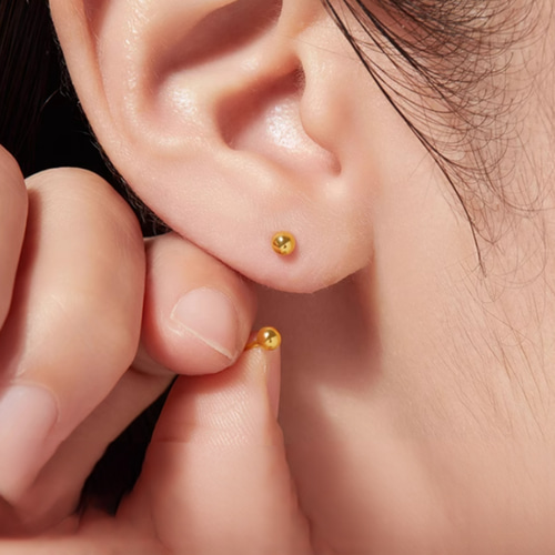 24K(片耳)K24純金丸玉スタッドピアス 24金ピアス つやあり24K 24K(片耳)K24純金丸玉スタッドピアス 24金ピアス つやあり24K