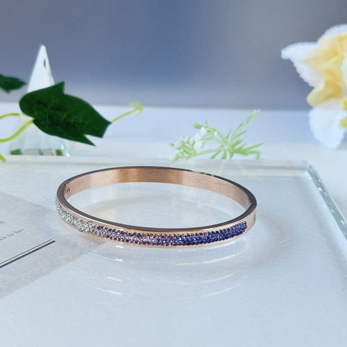 スワロフスキー バングル＋Applewatch用アクセサリー Twisty バングル