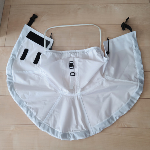 再再販】フード型レインハット・ヘルメット用レインハット（白