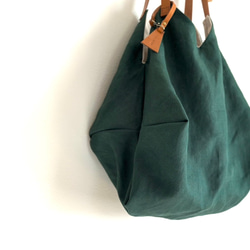 ★ 入荷！！シワ感がたまらない麻100%帆布のトライアングルバック！ウォッシュ加工生地！黒のみ 10枚目の画像