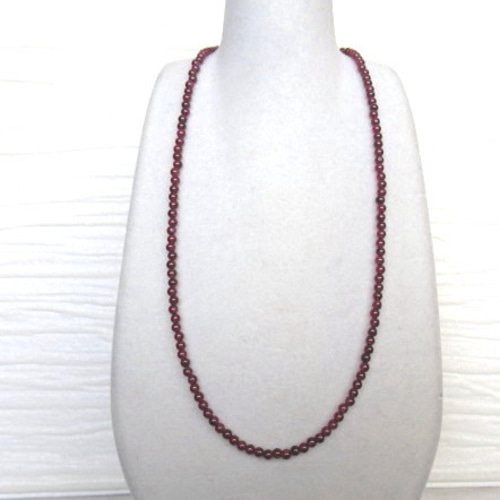 14kgf天然石高品質ガーネットのロングネックレス⭐︎ ガーネットのシンプルネックレス＊長さ変更・ロングネックレス＊天然石