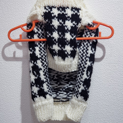 犬服♪千鳥格子セーター エル・ウエーブオリジナル(小型犬S～SMサイズ) 2枚目の画像