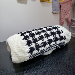 犬服♪千鳥格子セーター エル・ウエーブオリジナル(小型犬S～SMサイズ) 4枚目の画像