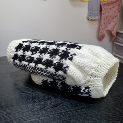 犬服♪千鳥格子セーター エル・ウエーブオリジナル(小型犬S～SMサイズ) 3枚目の画像