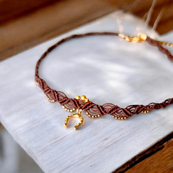 ビジュー付きベージュチョーカー M ビジュー付きベージュチョーカー M チョーカー アクセサリー ビジュー