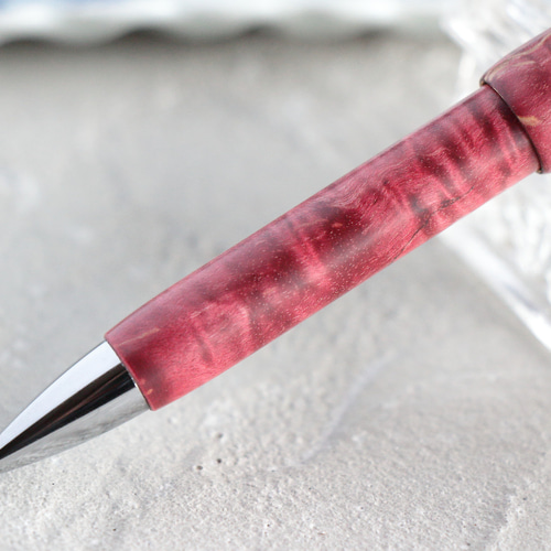 スタビライズドウッド メイプル 杢 カーディナルレッド・多機能ペン