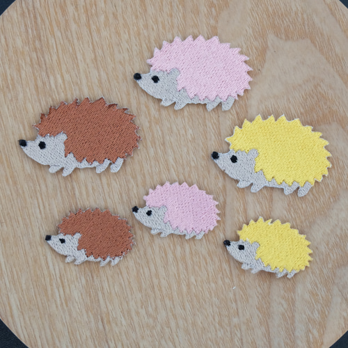 お名前ワッペン カラフルハリネズミで毎日がもっと楽しく♪家族お揃い