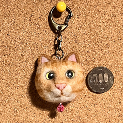 羊毛フェルト 猫の顔 キーホルダーセット f1f8a450d08ba79f6eb2d2a5588d7b