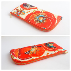 L字ファスナー長財布  Large Poppy ＊480＊ 3枚目の画像