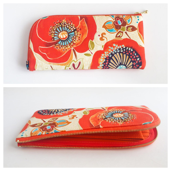 L字ファスナー長財布  Large Poppy ＊480＊ 2枚目の画像