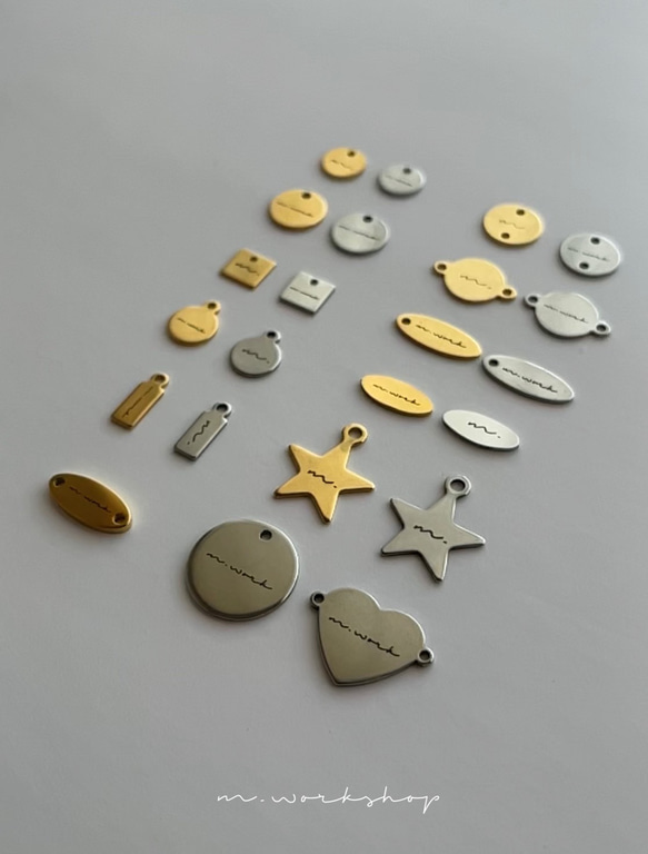 小ロットからok!20枚〜　ブランドタグ　ロゴプレート　オリジナルタグ 2枚目の画像