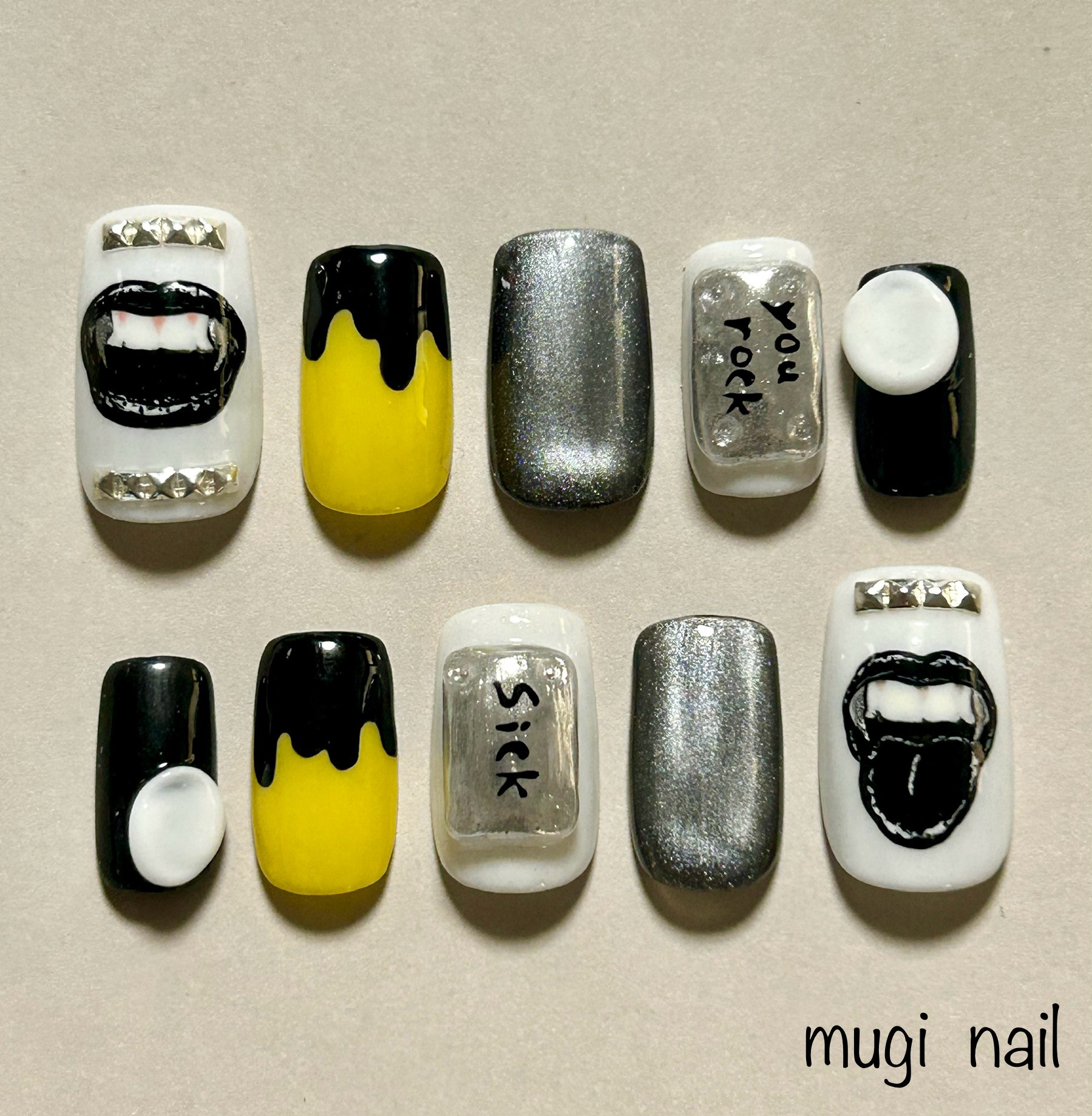 ネイルチップ☆LIP・you rock ネイルチップ（つけ爪） mugi nail