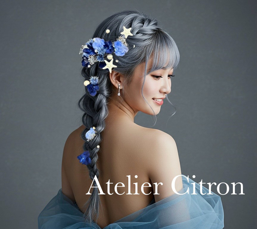 髪飾り　結婚式　成人式　マーメイドヘアアクセサリー　ヒトデ　アリエルヘッドドレス　宝石　パール