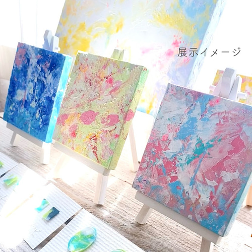 原画】抽象画 colors キャンバス 10cm角 送料無料 絵画 La 原画】抽象画 colors キャンバス 10cm角 送料無料 絵画 La