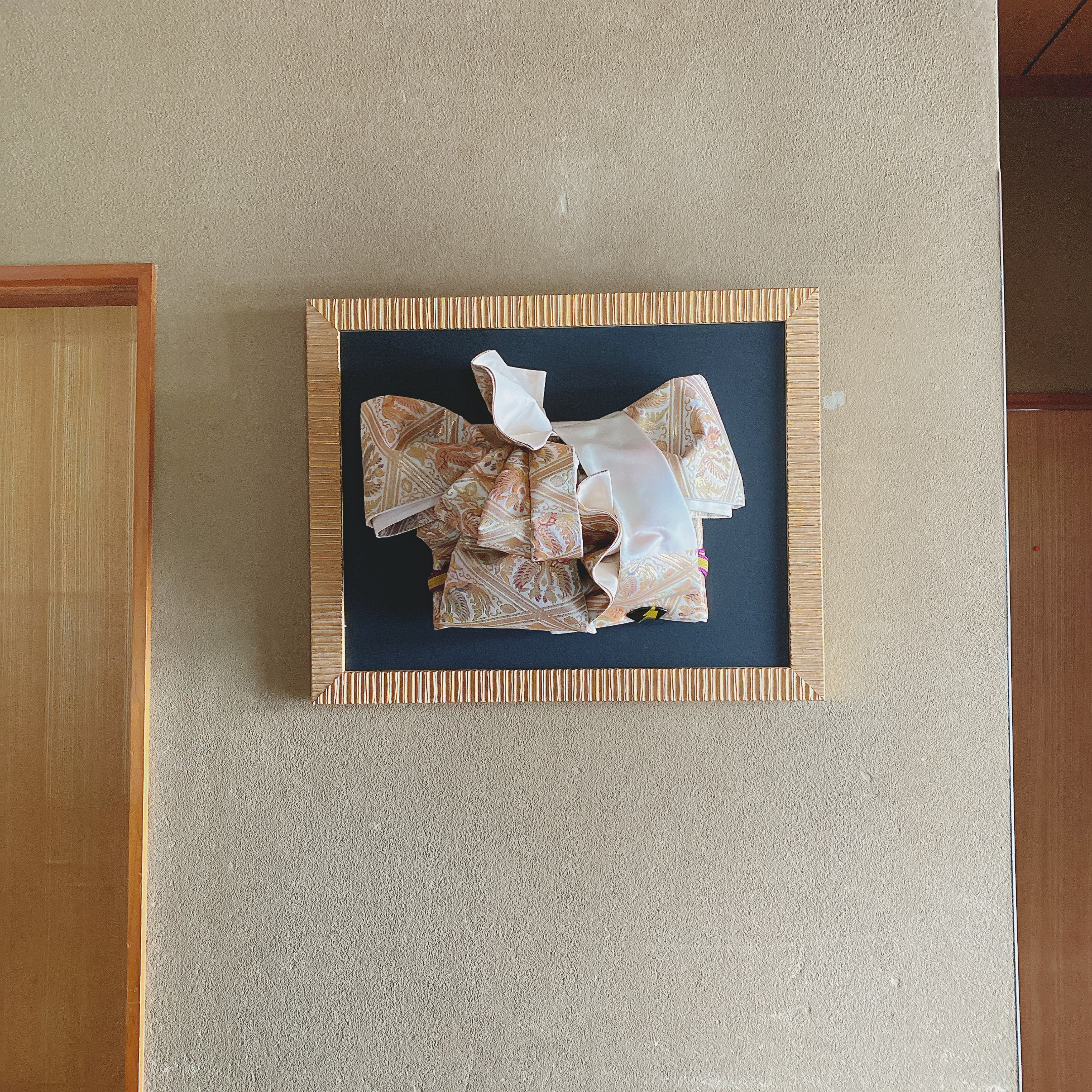 帯結び、創作結び、帯アート、壁掛け、帯装飾品、海外へのお土産、帯飾り、帯リメイク、和風、和柄、インテリア