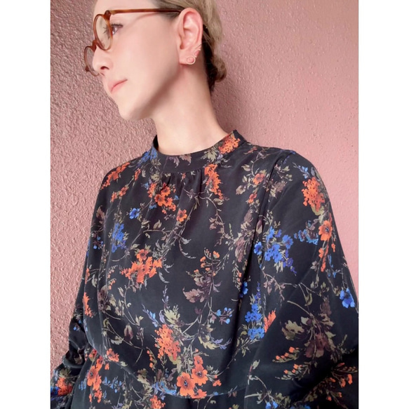 選擇您的尺寸❤️ 超輕盈❤️ 修身顯瘦❤️ 時尚優雅連身裙❤️ 飄逸面料❤️ 復古花朵 第9張的照片