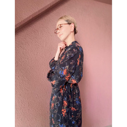 選擇您的尺寸❤️ 超輕盈❤️ 修身顯瘦❤️ 時尚優雅連身裙❤️ 飄逸面料❤️ 復古花朵 第3張的照片