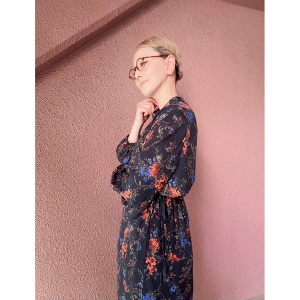 選擇您的尺寸❤️ 超輕盈❤️ 修身顯瘦❤️ 時尚優雅連身裙❤️ 飄逸面料❤️ 復古花朵 第3張的照片